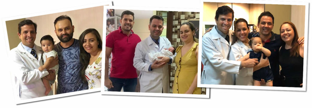 Médicos da Fertibaby Ceará com pais e filhos